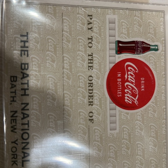 1950s Coca Cola Blank Checks - Picture 3 of 6